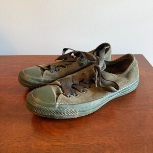 Converse Dark Green Suede Sneakers